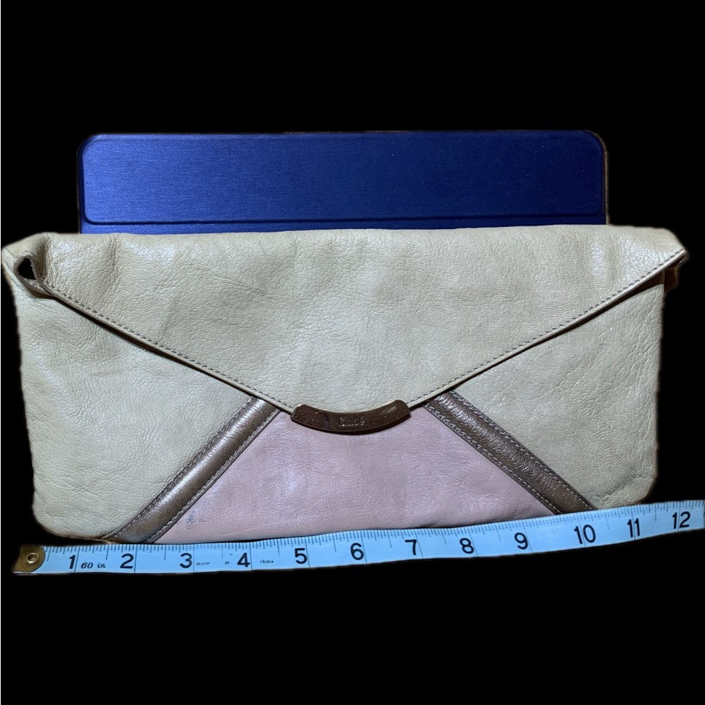 Chloé Chloe Leather Envelope Clutch Bag Purse